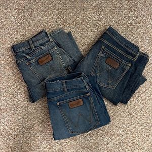 3 pairs of Wrangler Retro Slim Boot Jeans 32 x 30